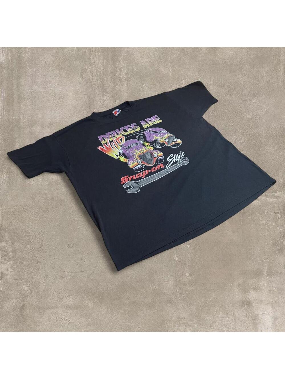 Vintage Snap-on Style Deuces Are Wild HotRod T-Shirt SingleStitch XL Made in USA